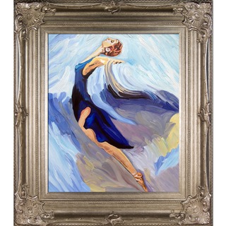 Iris Grover 'The Dance' Hand Painted Framed Canvas Art