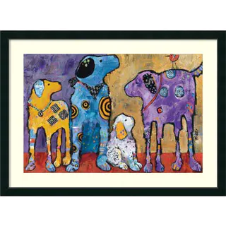 Framed Art Print 'Cast of Characters: Dogs' by Jenny Foster 45 x 33-inch