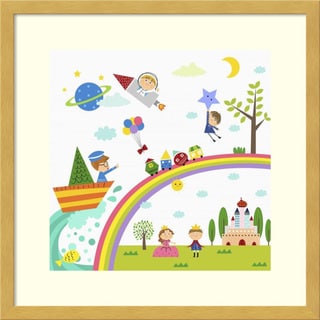 Framed Art Print 'Happy children enjoying their time II' by Jiyeong Na 17 x 17-inch