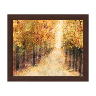 Yellow Fall Forest' Framed Graphic Wall Art