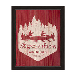 'Kayak and Canoe Adventures - Warm' Framed Graphic Wall Art