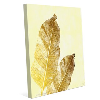 'Tropical Leaves on Daffodil' Canvas Wall Graphic
