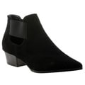 CAPE ROBBIN GD54 Women's Pointed Toe Low Chunky Heel Cut-out Ankle Booties