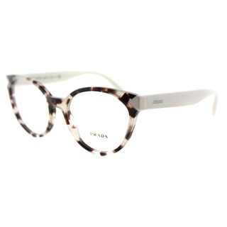 Prada Women's PR 01TV UAO1O1 Spotted Opal Brown Plastic Cat-eye Eyeglasses