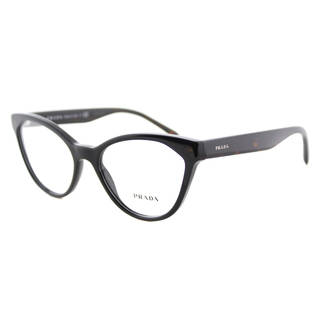 Prada Women's PR 02TV 1AB1O1 Black Plastic Cat-Eye Eyeglasses