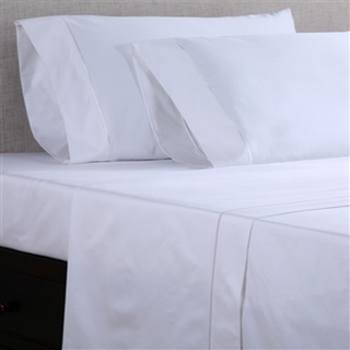 Affluence Hospitality White 250 GSM Cotton/ Polyester Fitted Sheets (Set of 12)