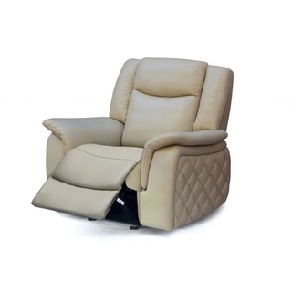 Meridian Carly Taupe Leather Glider Recliner