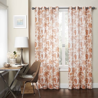 Eclipse Wythe Floral Light-filtering Sheer Curtain Panel