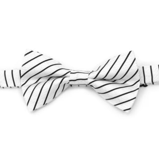 Ferrecci Men's Premium Adjustable Stripe Bow Tie and Hankie Set - M