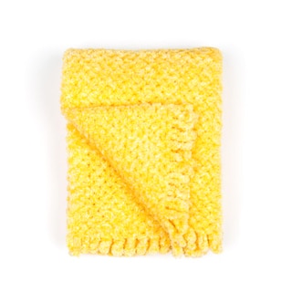 Pashmerebaby Buttercup Yellow Crisscross-pattern Baby Blanket