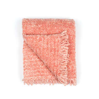 Pashmere Rose Pink Acryilc/Chenille Swirl Pattern Baby Blanket