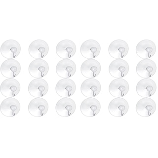 24-pack 1 3/4-inch Suction Cups with Metal Hooks