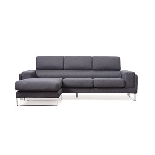 Modern Fabric Reversible Sectional Sofa Set