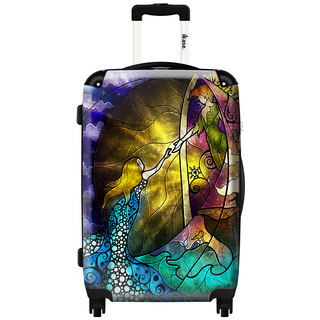 iKase 'Off To Neverland' 20-inch Fashion Hardside Carry-on Spinner Suitcase