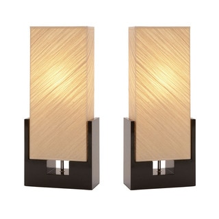 Urban Designs Sofia Black Wood Table Lamps (Set of 2)