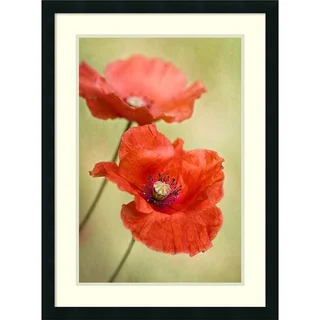 Framed Art Print 'Papaver Passion (Poppies)' by Mandy Disher 23 x 31-inch