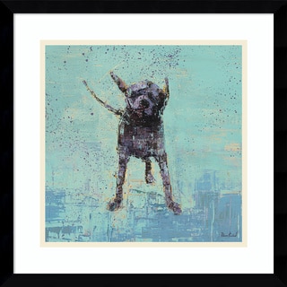 Framed Art Print 'Shake No. 3 Dog' by Rebecca Kinkead 17 x 17-inch
