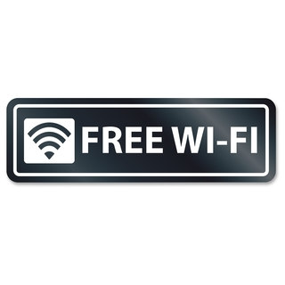 U.S. Stamp & Sign Free Wi-Fi Window Sign - White
