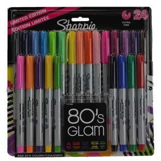 Sharpie 32893PP Ultra-Fine Point Assorted Colors Permanent Marker / 24-Pack