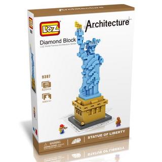 LOZ Multicolored ABS Plastic Statue of Liberty Block Set