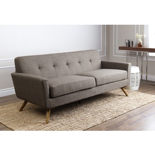 Abbyson Bradley Mid Century Style Khaki Sofa