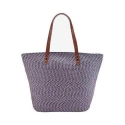 Women's San Diego Hat Company Paperbraid Tote BSB1557 Blue Mix