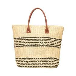 Women's San Diego Hat Company Straw Tote BSB1362 Natural