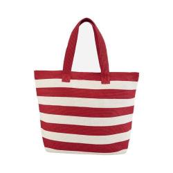 Women's San Diego Hat Company Wide Stripe Tote BSB1556 Red
