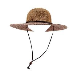 Women's San Diego Hat Company Ultrabraid Sun Hat w/ Chin Cord UBL6483 Rust