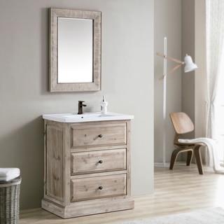 Rustic Style 30-inch Single Sink Bathroom Vanity