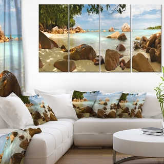 Tropical Rocky Beach Panorama - Extra Large Wall Art Landscape