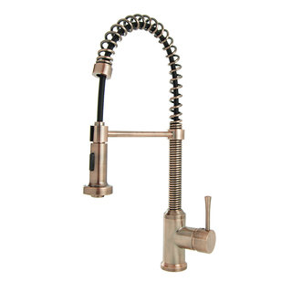 Brienza Antique Copper Residential Spring-coil Kitchen Faucet