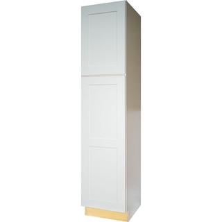 Everyday Cabinets White Wood 18-inch Shaker Pantry/Utility Kitchen Cabinet