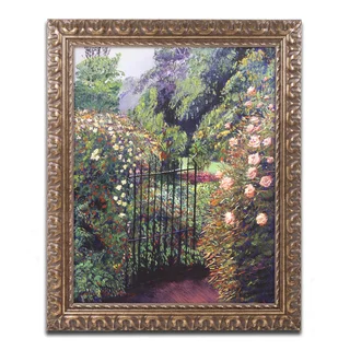 David Lloyd Glover 'Quiet Garden Entrance' Ornate Framed Art