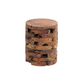 Teak Wood 18-inches High x 14-inches Wide Stool