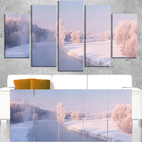 Bright Colorful Winter Day - Landscape Print Wall Artwork - White
