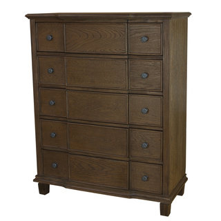 LYKE Home Enzo Brown 5-drawer Chest