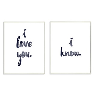 lulusimonSTUDIO 'I Love You, I Know' Glam 2-piece Wall Plaque Art Set