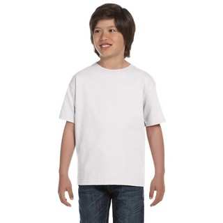 Lofteez Boys' White Heather 100 Percent Cotton T-shirt