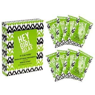 Jean Pierre Hey Girl Relax Green Tea Wash-off Mask Treatments (Pack of 8)