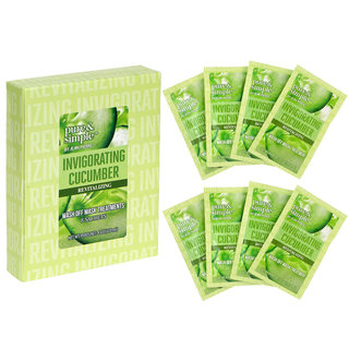 Jean Pierre Pure and Simple Invigorating Cucumber Revitalizing Wash Off Mask Treatments (Pack of 8)