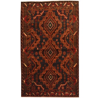 Herat Oriental Afghan Balouchi Hand-knotted Wool Area Rug (4' x 6'7)