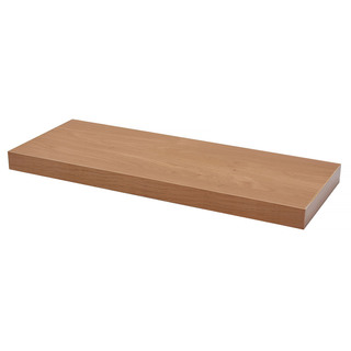 Brown Knotty Oak Plastic/Particleboard Wood Shelf