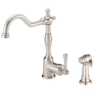 Danze Opulence 1H Kitchen Faucet w/ Spray 1 75gpm Aeration/2 2gpm Spray Stainless Steel D401157SS