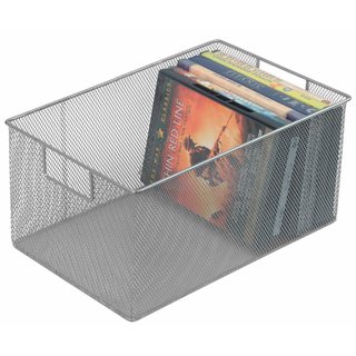 Ybm Home Silver Mesh/Stainless Steel Storage Basket