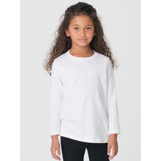 American Apparel Girls' White Fine-jersey Long-sleeve T-shirt