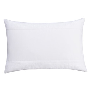 Brielle Montauk White Cotton 12-inch x 18-inch Decorative Pillow
