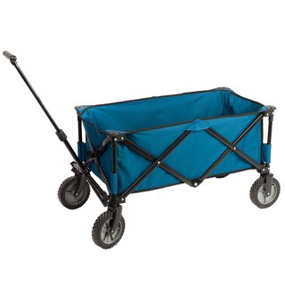 TimberRidge Portal Blue Collapsible Folding Utility Wagon Cart With Cooler Bag