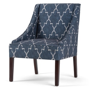 WYNDENHALL Lilith Cobalt Blue Moroccan Pattern Accent Chair