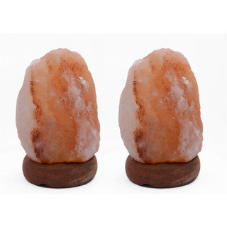 Accentuations by Manhattan Comfort 8-inch Natural Shaped Himalayan Salt Lamp (Set of 2)